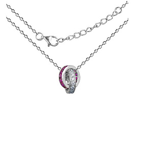 Колье Фиделис - Серебро 925, Фианит (арт. SN-B1743PH)