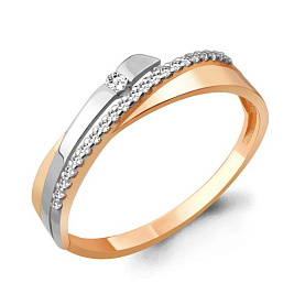 Кольцо Аквамарин - Золото 375, Фианит (арт. 64373А.8)