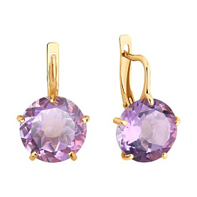 Серьги SOKOLOV - Золото 585, Аметист (арт. 727700)