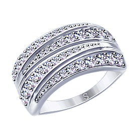 Кольцо SOKOLOV - Серебро 925, Фианит (арт. 94012630)