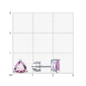 Серьги SOKOLOV - Серебро 925, Аметист (арт. 92020043)