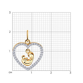 Подвеска Diamant - Серебро 925, Фианит (арт. 93-130-01013-1)