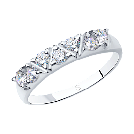 Кольцо SOKOLOV - Серебро 925, Фианит (арт. 94012356)