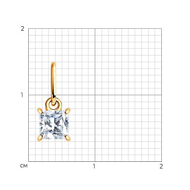 Подвеска Diamant - Золото 585, Фианит (арт. 51-130-02938-1)