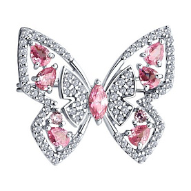 Брошь SOKOLOV - Серебро 925, Фианит (арт. 94040338)