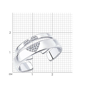 Кольцо SOKOLOV - Серебро 925, Фианит (арт. 94013348)