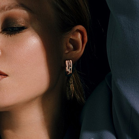 Серьги ЮФ Династия - Золото 375, Фианит (арт. 020292-5102)