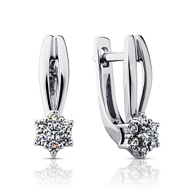 Серьги Platinum Lab. - Платина 950 (арт. ПС-205-02)