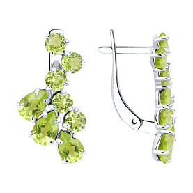 Серьги SOKOLOV - Серебро 925, Хризолит (арт. 92020720)