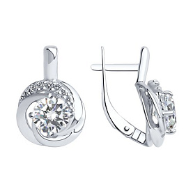 Серьги SOKOLOV - Серебро 925, Фианит (арт. 94023024)