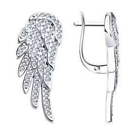 Серьги SOKOLOV - Серебро 925, Фианит (арт. 94025807)