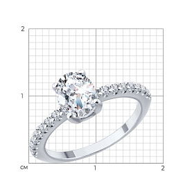 Кольцо SOKOLOV - Серебро 925, Фианит (арт. 94015031)