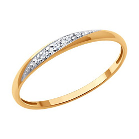 Кольцо SOKOLOV - Золото 585, Фианит (арт. 019320)