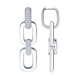 Серьги SOKOLOV - Серебро 925, Фианит (арт. 94027017)