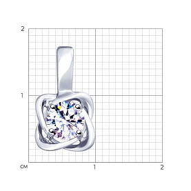 Подвеска SOKOLOV - Серебро 925, Фианит (арт. 94032138)