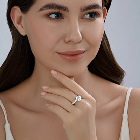 Кольцо SOKOLOV - Серебро 925, Фианит (арт. 94014408)