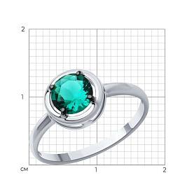 Кольцо SOKOLOV - Серебро 925, Синтетический турмалин (арт. 92014518)