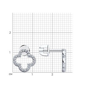 Серьги SOKOLOV - Серебро 925, Фианит (арт. 94025798)