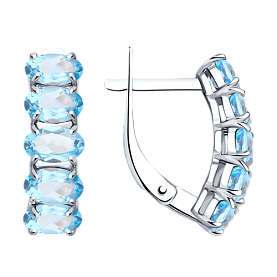Серьги SOKOLOV - Серебро 925, Топаз (арт. 92021028)