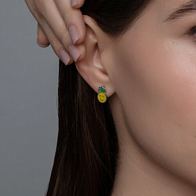 Серьги Diamant - Серебро 925, Эмаль (арт. 94-120-02146-1)