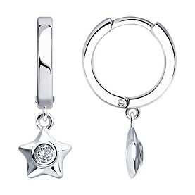 Серьги SOKOLOV - Серебро 925, Фианит (арт. 94026628)