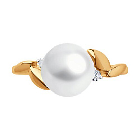 Кольцо Diamant - Серебро 925, Жемчуг культивированный, Фианит (арт. 93-310-02680-1)
