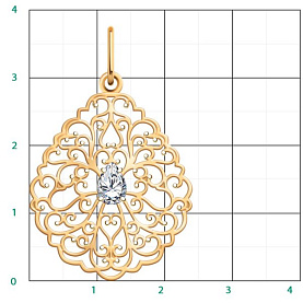 Подвеска Атолл - Золото 585, Фианит (арт. 50328)