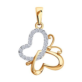 Подвеска SOKOLOV - Золото 585, Фианит (арт. 036819)