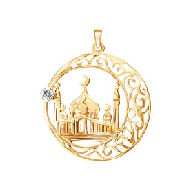 Подвеска SOKOLOV - Золото 375, Фианит (арт. 034445-4)