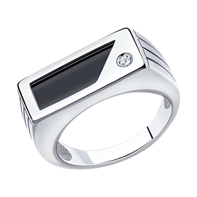 Кольцо Diamant - Серебро 925, Синтетическая шпинель, Фианит (арт. 94-112-00562-1)