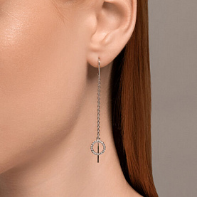 Серьги SOKOLOV - Серебро 925, Фианит (арт. 94026609)