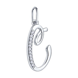 Подвеска SOKOLOV - Серебро 925, Фианит (арт. 94031376)