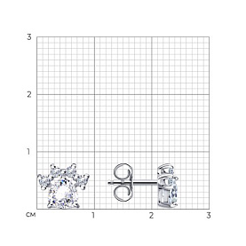 Серьги Diamant - Серебро 925, Фианит (арт. 94-122-00998-1)