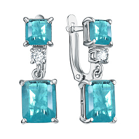 Серьги Talant - Серебро 925, Горный хрусталь, Фианит (арт. 14-72-0П01-15365)