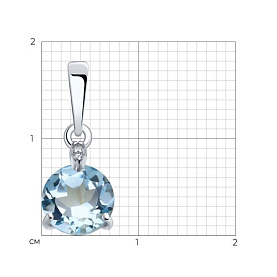 Подвеска SOKOLOV - Серебро 925, Топаз (арт. 92030776)