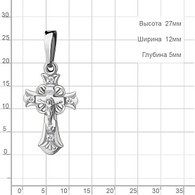 Подвеска Аквамарин - Серебро 925, Фианит (арт. 20471А.5)