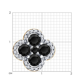Подвеска SOKOLOV - Серебро 925, Фианит, Шпинель (арт. 92030817)