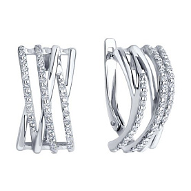 Серьги SOKOLOV - Серебро 925, Фианит (арт. 94022241)