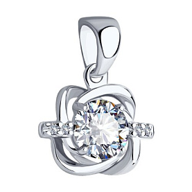 Подвеска SOKOLOV - Серебро 925, Фианит (арт. 94032137)
