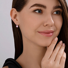 Серьги Diamant - Серебро 925, Фианит, Эмаль (арт. 94-120-02220-1)