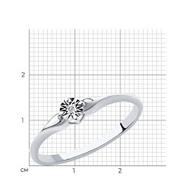 Кольцо SOKOLOV - Серебро 925, Бриллиант (арт. 87010048)