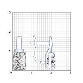 Серьги SOKOLOV - Серебро 925, Фианит (арт. 94022276)