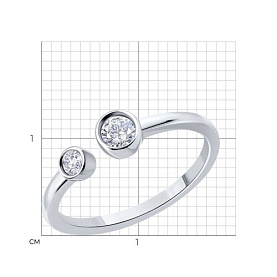 Кольцо SOKOLOV - Серебро 925, Фианит (арт. 94014729)