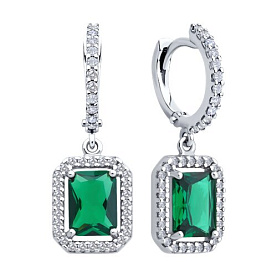 Серьги SOKOLOV - Серебро 925, Фианит (арт. 94027018)