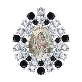 Брошь Diamant - Серебро 925, Кристалл, Фианит (арт. 94-140-00524-1)