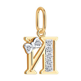 Подвеска SOKOLOV - Золото 585, Фианит (арт. 030656)