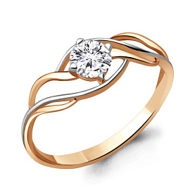 Кольцо Аквамарин - Золото 375, Фианит (арт. 662801.8)