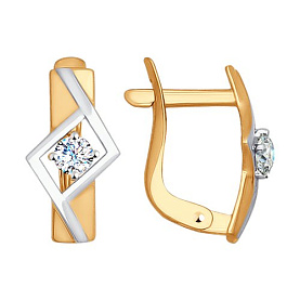 Серьги SOKOLOV - Золото 375, Фианит (арт. 027312-4)