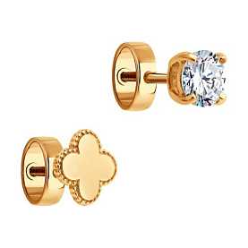 Серьги SOKOLOV - Золото 585, Фианит (арт. 0200589)