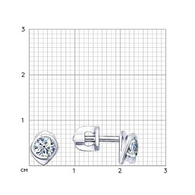Серьги SOKOLOV - Серебро 925, Фианит (арт. 94021692)